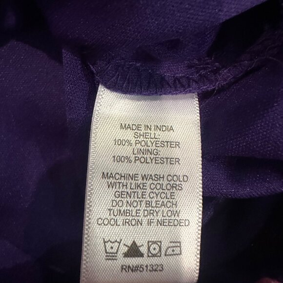 Cece Womens Floral Print Off-Shoulder Blouse With Tie Front M 100% Polyester Pur - Picture 5 of 7